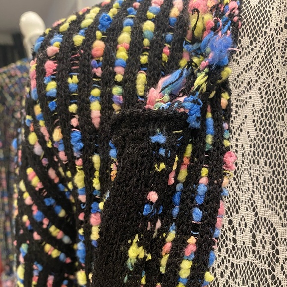Zara Multicolored Knit Jacket - Picture 7 of 9
